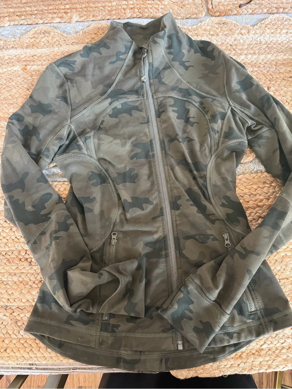 Define Jacket Camouflage Zip-Front - Olive Size 6